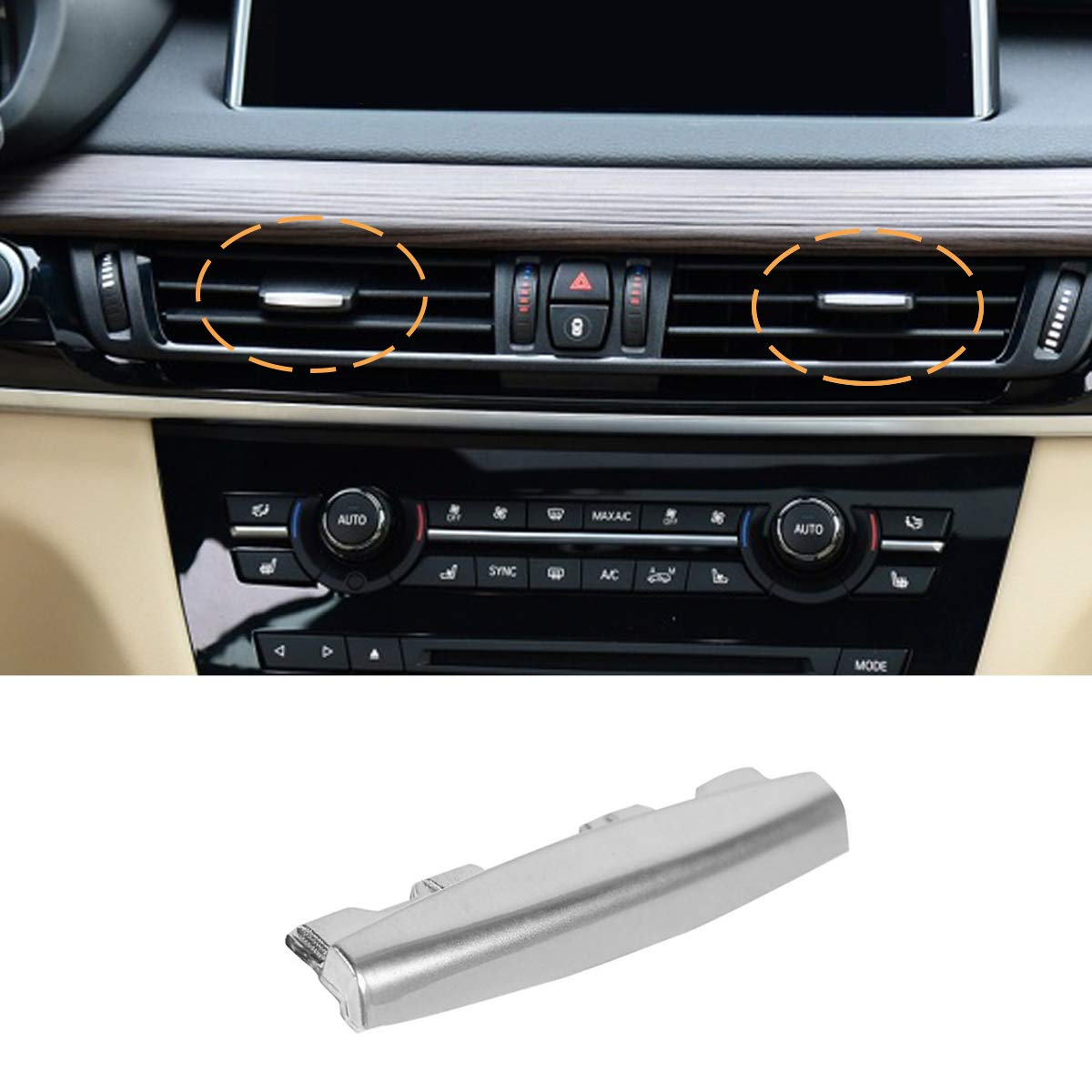 Amazon Com For Bmw X5 X6 Air Vent Tab Chrome Plated Trim Jaronx Upgraded Front Row Air Vent Clip Air Conditioning Vent Outlet Tab Clip For Bmw X5 F15 2014 2018 X6 F16 2015 2018 Industrial