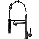 Oil Rubbed Bronze Kitchen Faucet,AIMADI Commercial Style Spring Kitchen Sink Faucet,Modern Single Handle Single Hole Kitchen Faucets with Pull Down Sprayer