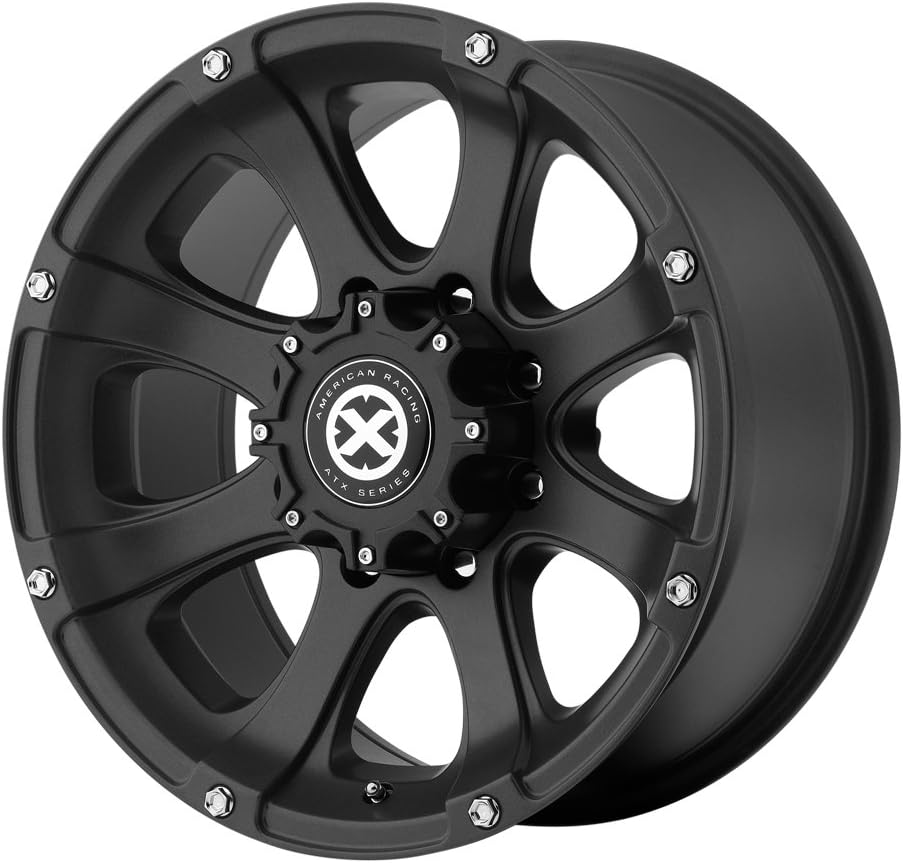 18 Inch 18x9 AMERICAN RACING ATX wheels LEDGE Teflon Black wheels rims