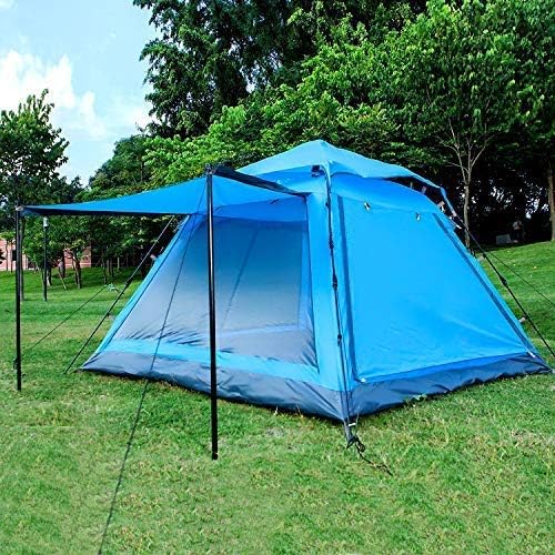 livelife001 Instant 4 Person Hydraumatic Large Dome Tent Double Layer 2-Door Opening Screened Family Camping Canopy Shelter Tent (82'' x 82'' x 53'')