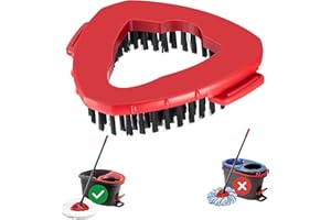 INKHUT Scrub Brush Replacement Head for O Cedar EasyWring Spin Mop 1 Tank System, Shower Floor Scrubber, Microfiber Triangle Hard Bristle Cleaning Brush for Bathroom Kitchen Pool, Glass and Tile Walls