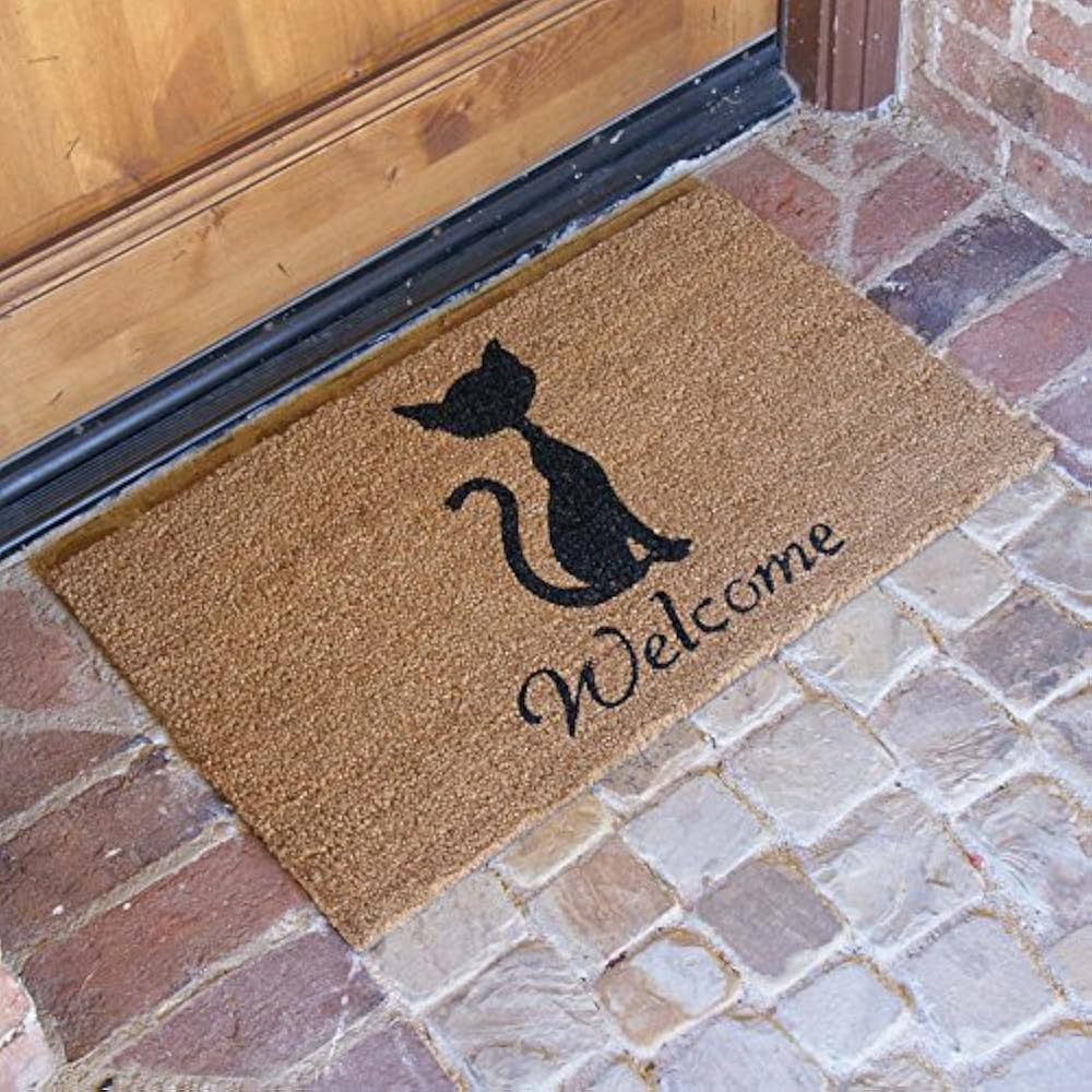 RubberCal Meow Cat Mats Doormat, 18 X 30Inch Home " Kitchen