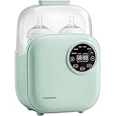 Baby Bottle Warmer, Felizbebe 10-in-1 Double Bottle Warmer for Breastmilk or Formula, Accurate Temperature Control, Timer, Sterili-zing, Defrost, Heat Food, Keep Warm, Breast Milk Warmer for Baby
