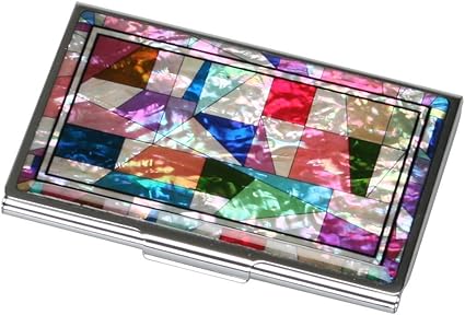 Nacre Balai A Franges Motif Patchwork Business Credit Nom Carte D