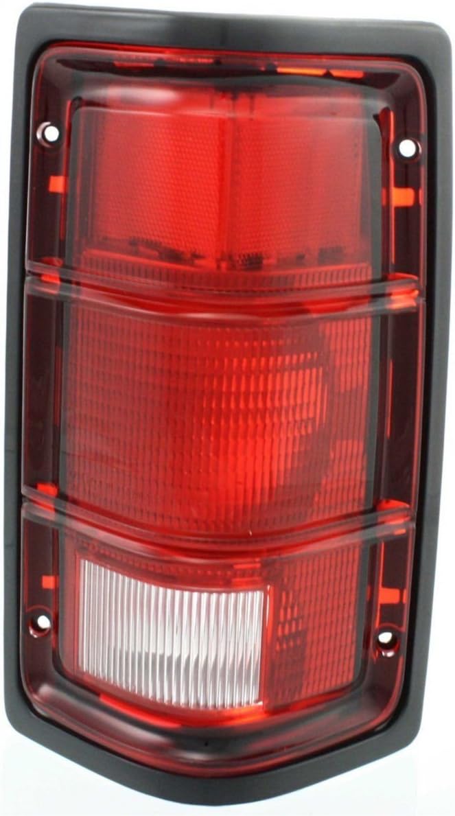 DAT AUTO PARTS Tail Light Lens Replacement for 88-96 Dodge Dakota Except SE Model Black Trim Right Passenger Side CH2801111