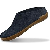 Glerups 100% quality wool mix Slipper with rubber sole - Unisex Slip-on - Denim