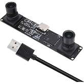 MMlove USB Stereo Camera Synchronous Dual Lens 1080P 60FPS Camera Module | 4MP 3D Webcam 117&deg; Wide Angle View Lightburn Webcam USB2.0 Plug&amp;Play for VR Face Recognition Streaming,PC/Laptop/Raspberry Pi