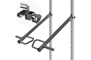 SELEWARE Adjustable Lever Arms Heavy Duty Jammer Arms for 2'' x 2'' and 3'' x 3''Power Racks Rated 600 lbs Per Arm for Strength Training Home Gym Workout Attachments Compatible with 2" Olympic Plates