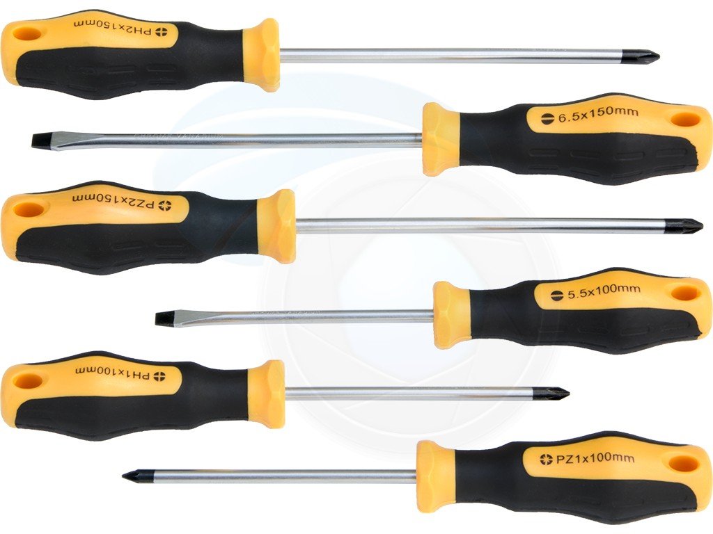Screwdriver Set 6 Piece Screwdriver Set Phillips Pozidriv & Slotted