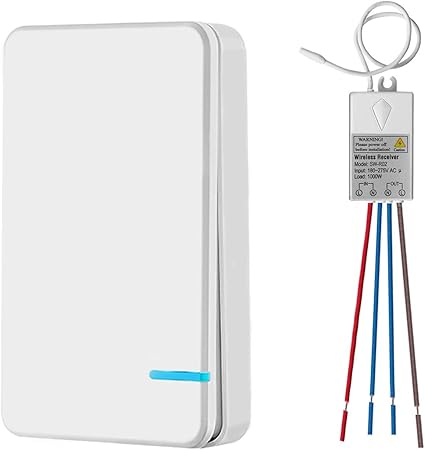 Town Sister Mini Wireless Lichtschalter Mit Mini Empfanger Funk Schalter Kit Aussen 400m Drinnen 40m Ferngesteuert Rf 433mhz Deckenlampe Led Lampen Birne Ip54 Damp Proof Amazon De Garten