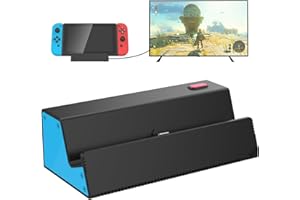 HEIYING Switch TV Docking Station for Nintendo Switch/Switch OLED, Portable Switch TV Dock Charger Stand with 4K HDMI Adapter/USB Port/Type C Charger Port.
