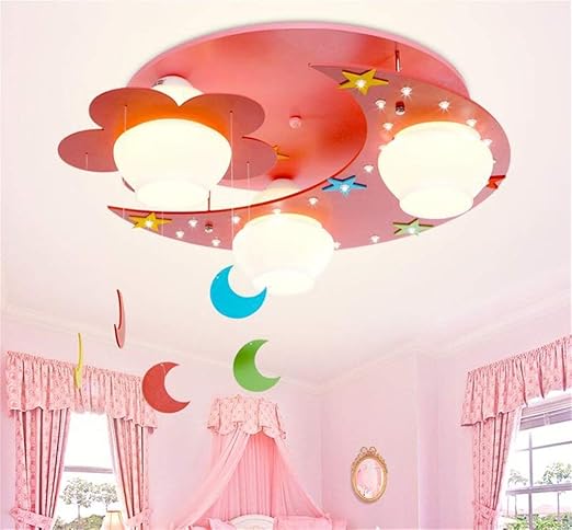 Lovely Star Moon Flowers Ceiling Lights Kids Room Lamps For Girls