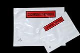 AKAR Pack of 100 A5 Printed Self-Adhesive Document Enclosed Wallets Envelopes view 1