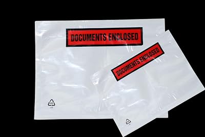 AKAR Pack of 100 A6 Printed Enclosed Wallets Self Adhesive Envelopes