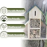 Garden Mile Large Wooden Insect Hotel Bug House for Wildlife Habitat view 5