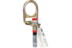 3M Capital Safety 2104560 Concrete Anchor, D-Ring Anchor for 11/16-Inch Hole with Swiveling D-Ring, Silver/Red