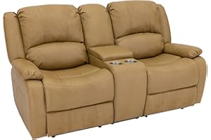 RecPro Charles Collection | 70" Double Recliner RV Sofa | RV Zero Wall Loveseat | Wall Hugger Recliner | RV Theater Seating | RV Furniture | RV Living Room (Slideout) Furniture (Toffee)