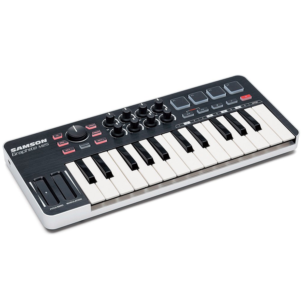 Samson Graphite 25 Key Mini USB MIDI Controller Keyboard