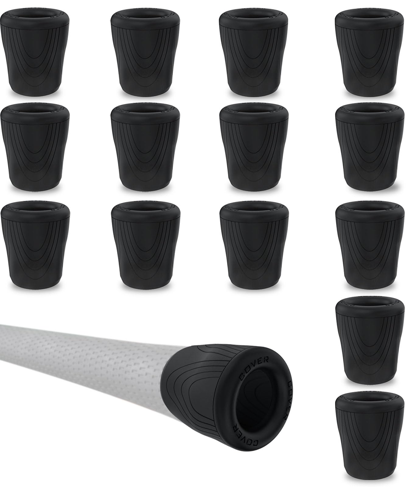 Photo 1 of 14 PCS Golf Smart Sensor Cover for Garmin Approach CT10, Arccos Smart Sensors and Other, Fit Standard, Midsized, Jumbo Sized Grips, Silicone Protective Cover Black (Smart Sensor Covers Set)