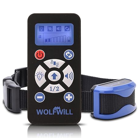 WOLFWILL Wiederaufladbar Hunde Training Halsband Erziehungsband mit Ton und Vibration, Wasserdicht, Garantie,bzw.Deustche Anl