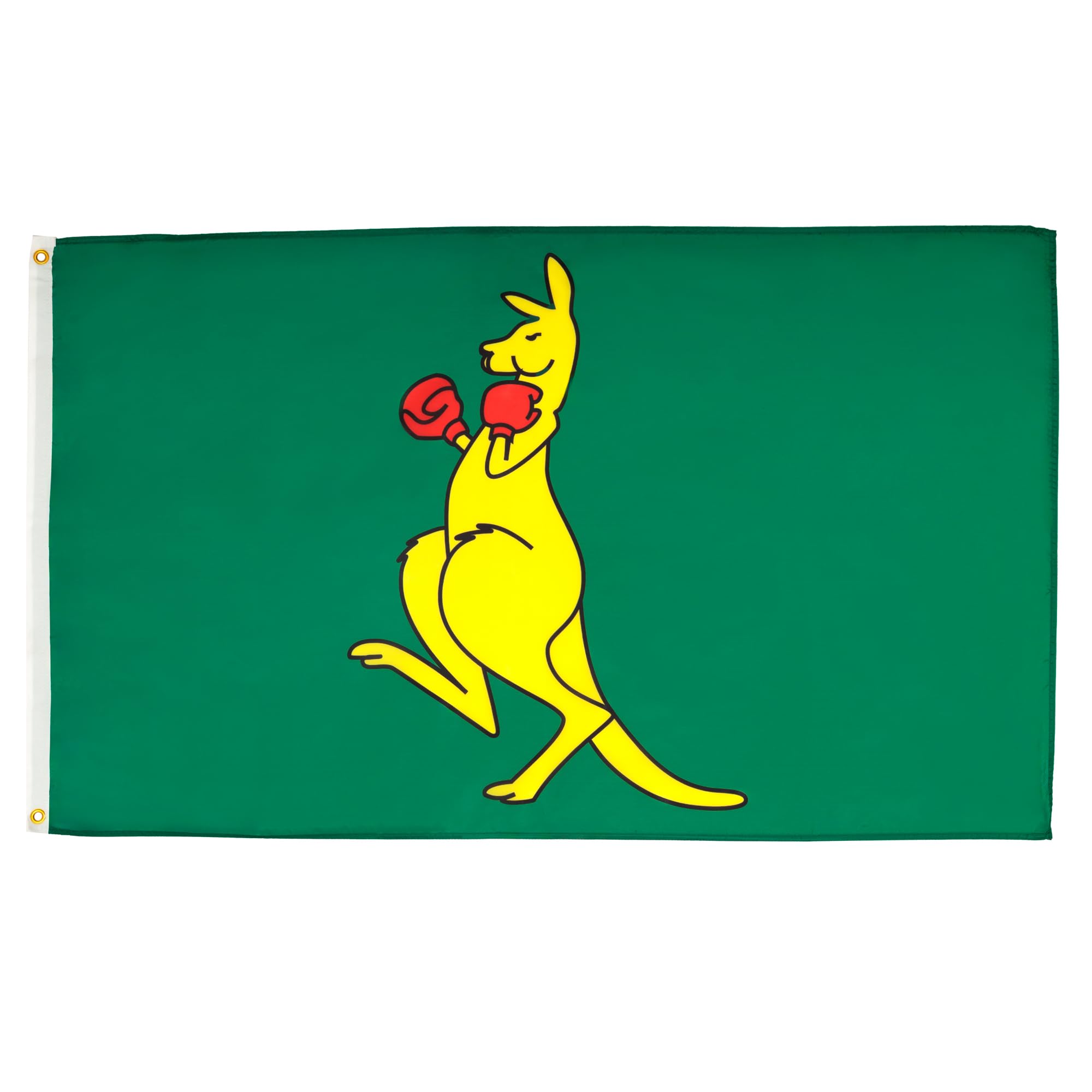 AZ FLAG - Boxing Kangaroo Flag - 2x3 Ft - 100D Polyester Australian National Symbol - Australia Banner with Two Metal Grommets - Fade Resistant - Vivid Colors - 2' x 3' Feet - 90x60 Cm — image 1