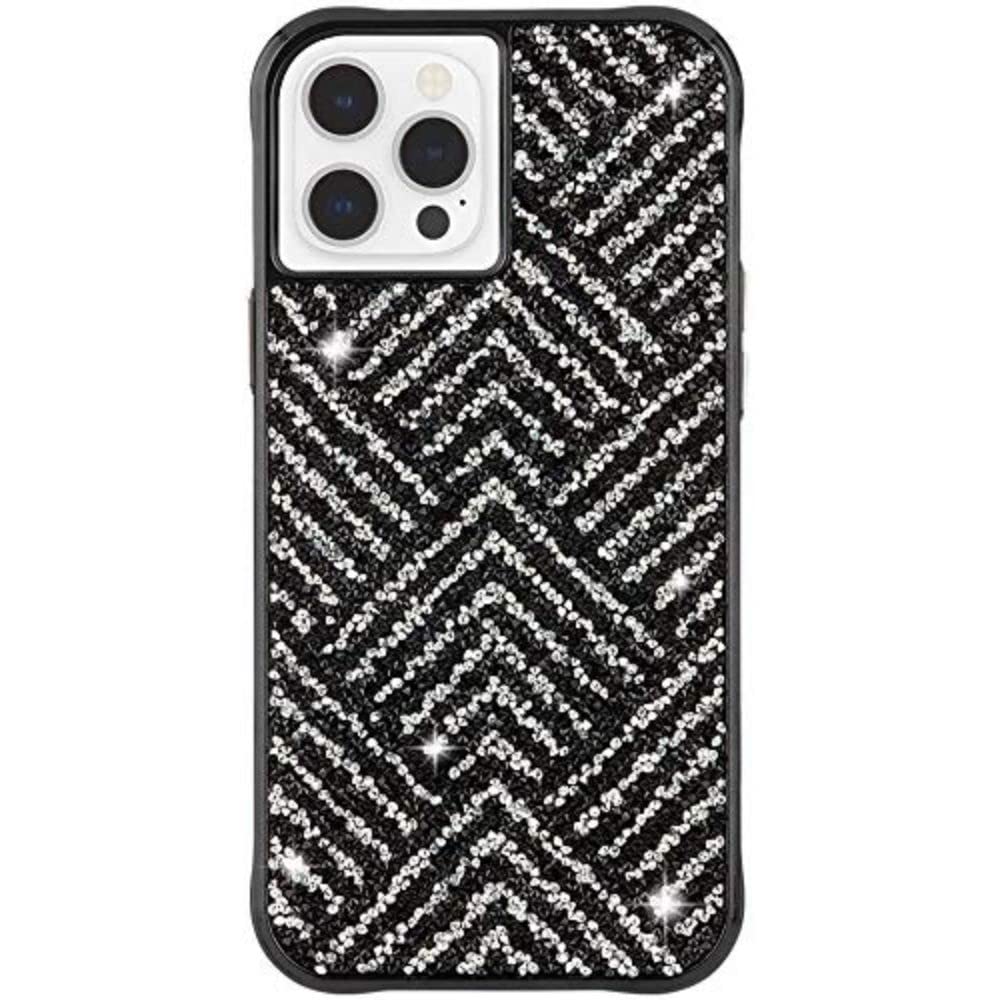 iPhone 12 Pro Max Brilliance - Herringbone - Black w/ Micropel