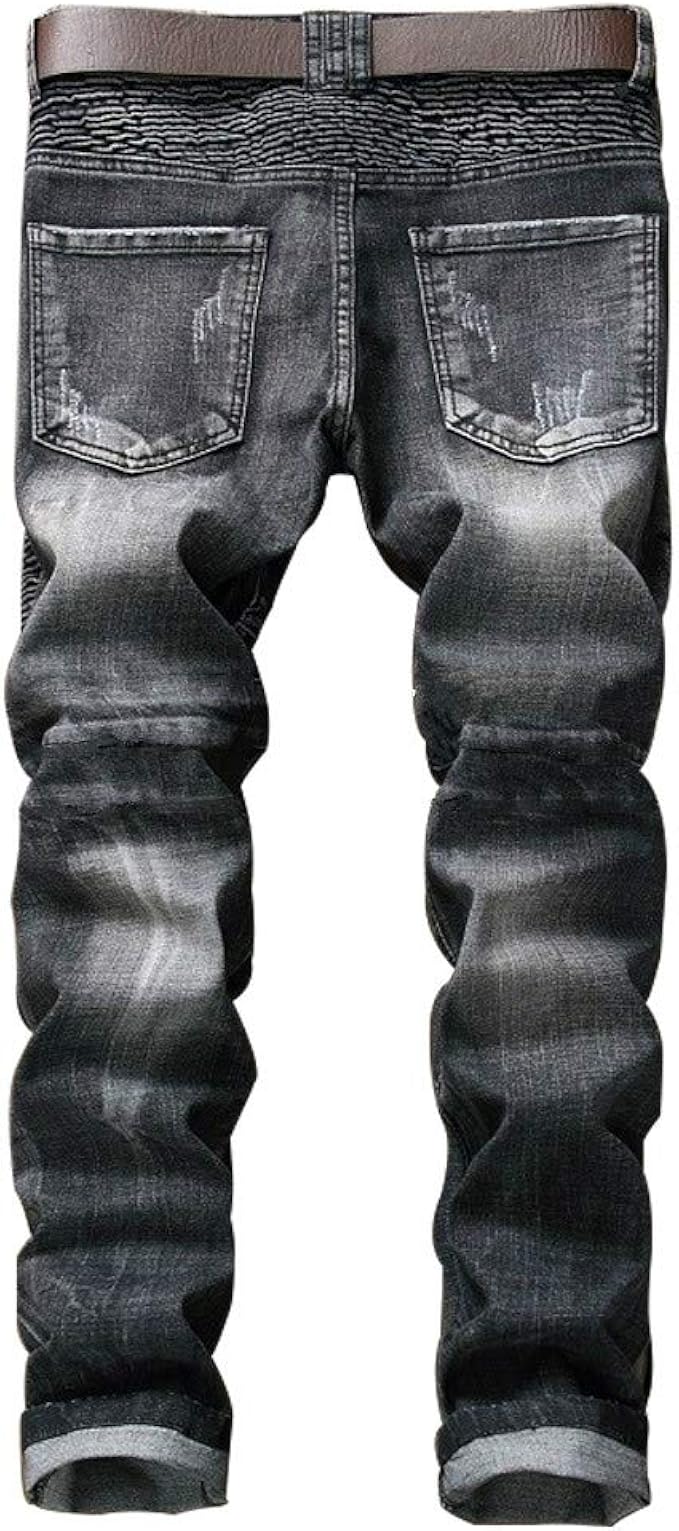 mens moto biker jeans