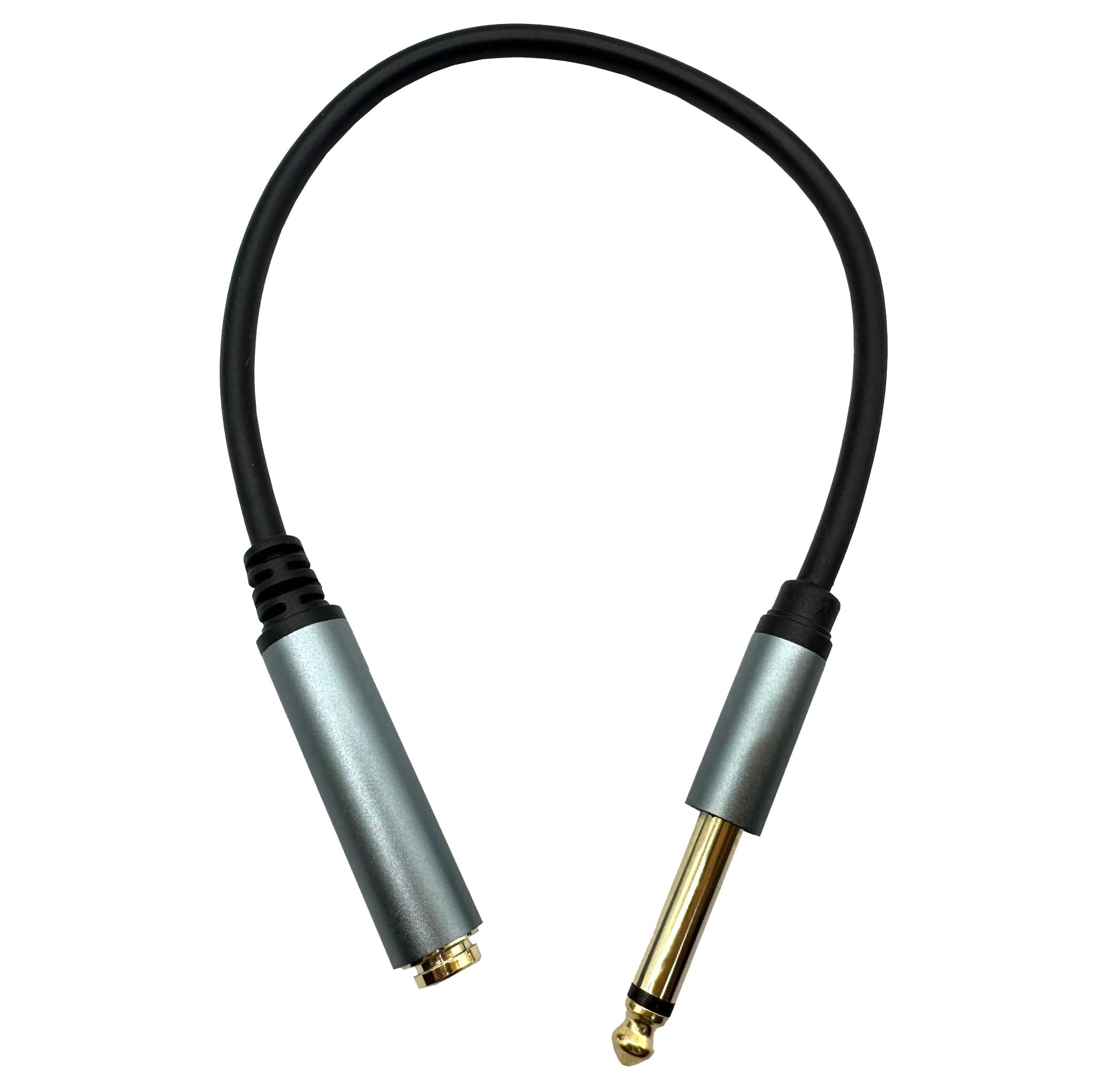 Photo 1 of Halokny 6.35mm to 6.35mm Instrument Cable, Golden Plated 1/4 Inch Male to Female TS Mono Audio Jack for Electric Guitar, Bass, Amplifier, Speaker, Mixer 1FT/0.3M (Male to Female TS 1Ft)