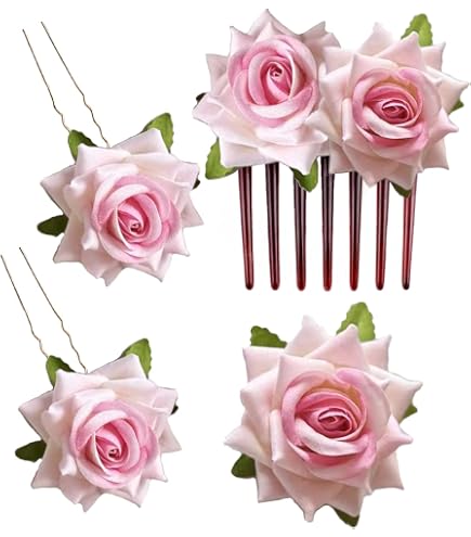 Pinces à cheveux à fleurs pour femmes et filles, pinces à cheveux à Pinces à cheveux à fleurs pour femmes et filles, pinces à cheveux à