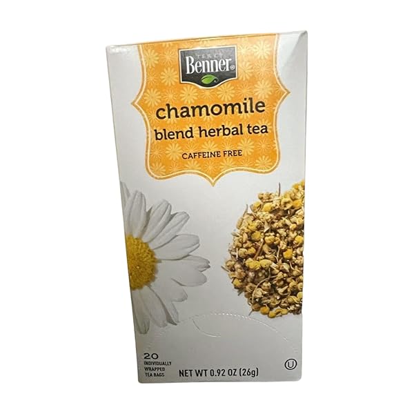 TEA CO BENNER HERBAL TEA BLENDS GIFT SET, CHAMOMILE, LEMON GINSENG, EARL GREY, 3 FLAVORS, CRAFTED FOR RELAXATION