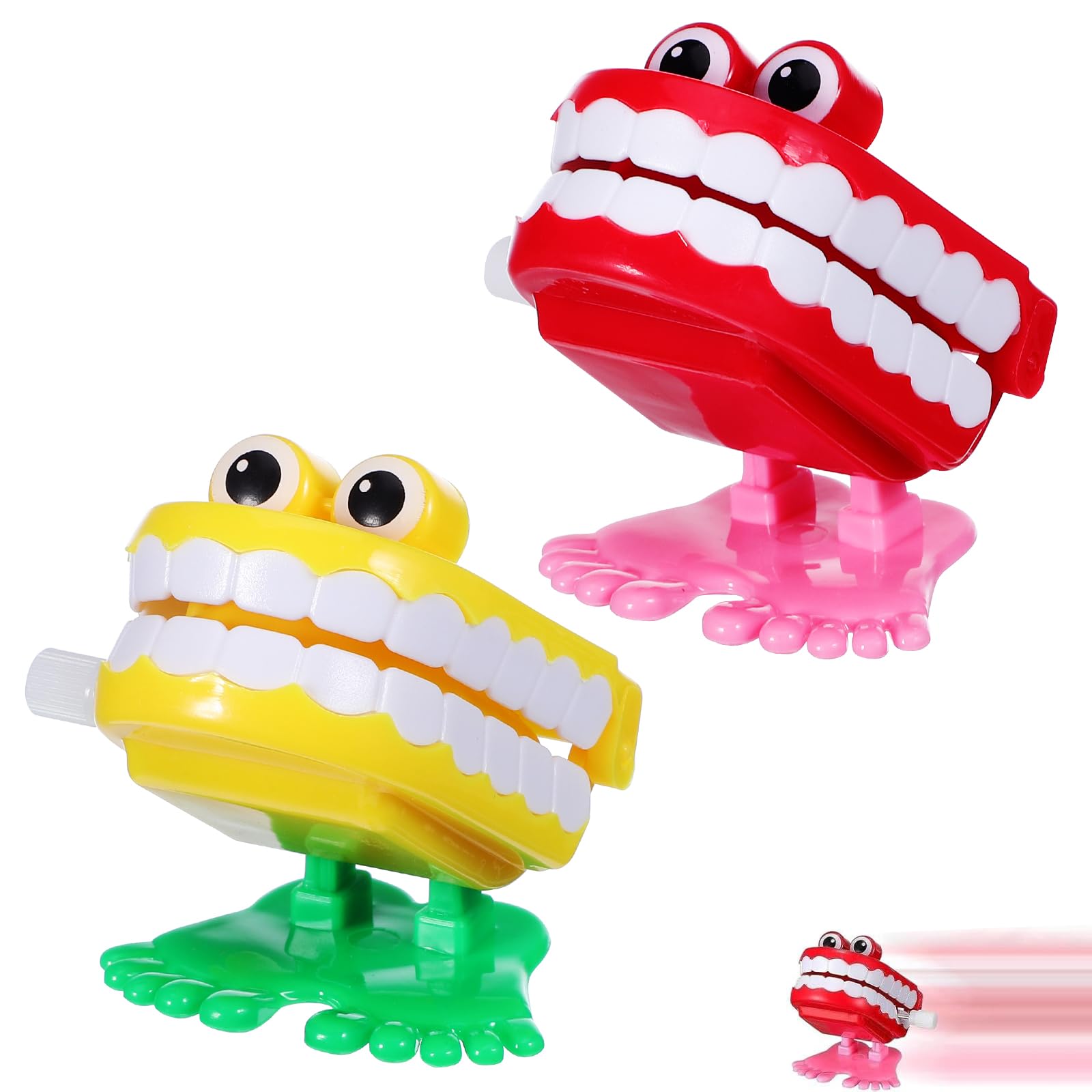 2Pcs Wind up Toys Chattering Teeth Wind- up Toys for Kids (Random Color)