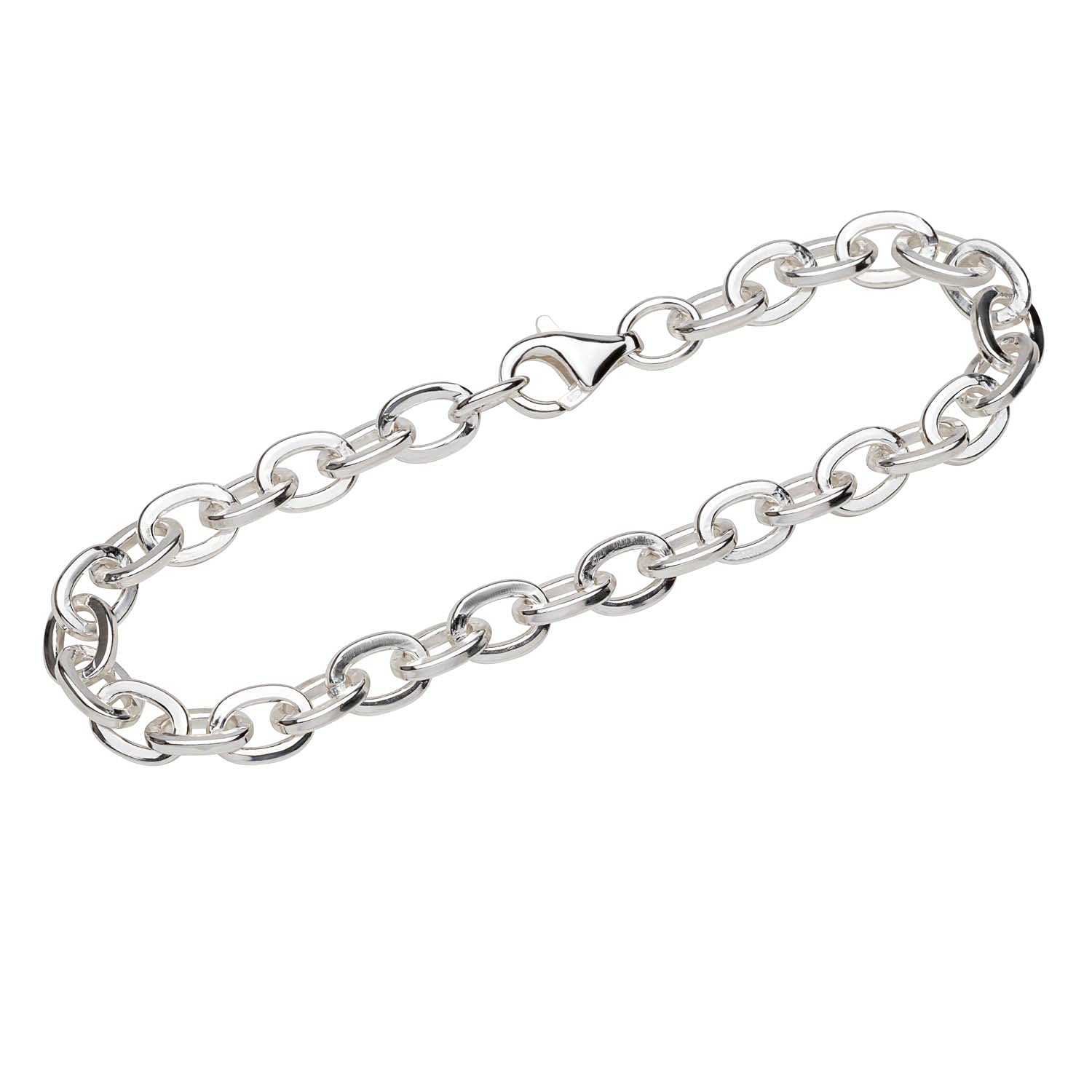 NKlaus bracelet 925 Sterling Silver 19cm anchor chain 4 edge unisex bracelet chain exquisite 12133
