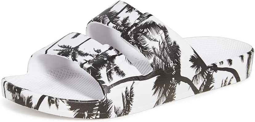 Amazon.com | Freedom Moses Women's Two Band Slides | Slides