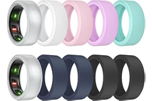 10 Pack Ring Cover for Oura Ring Gen 4/3, Silicone Protector for ULTRAHUMAN Ring AIR Working Out Accessories Men Women (2 Black/2 Clear/2 NightBlue/White/Teal/Purple/Pink, S (6/7/8/9/10/11))4.2 out of 5 stars 61$4.99
