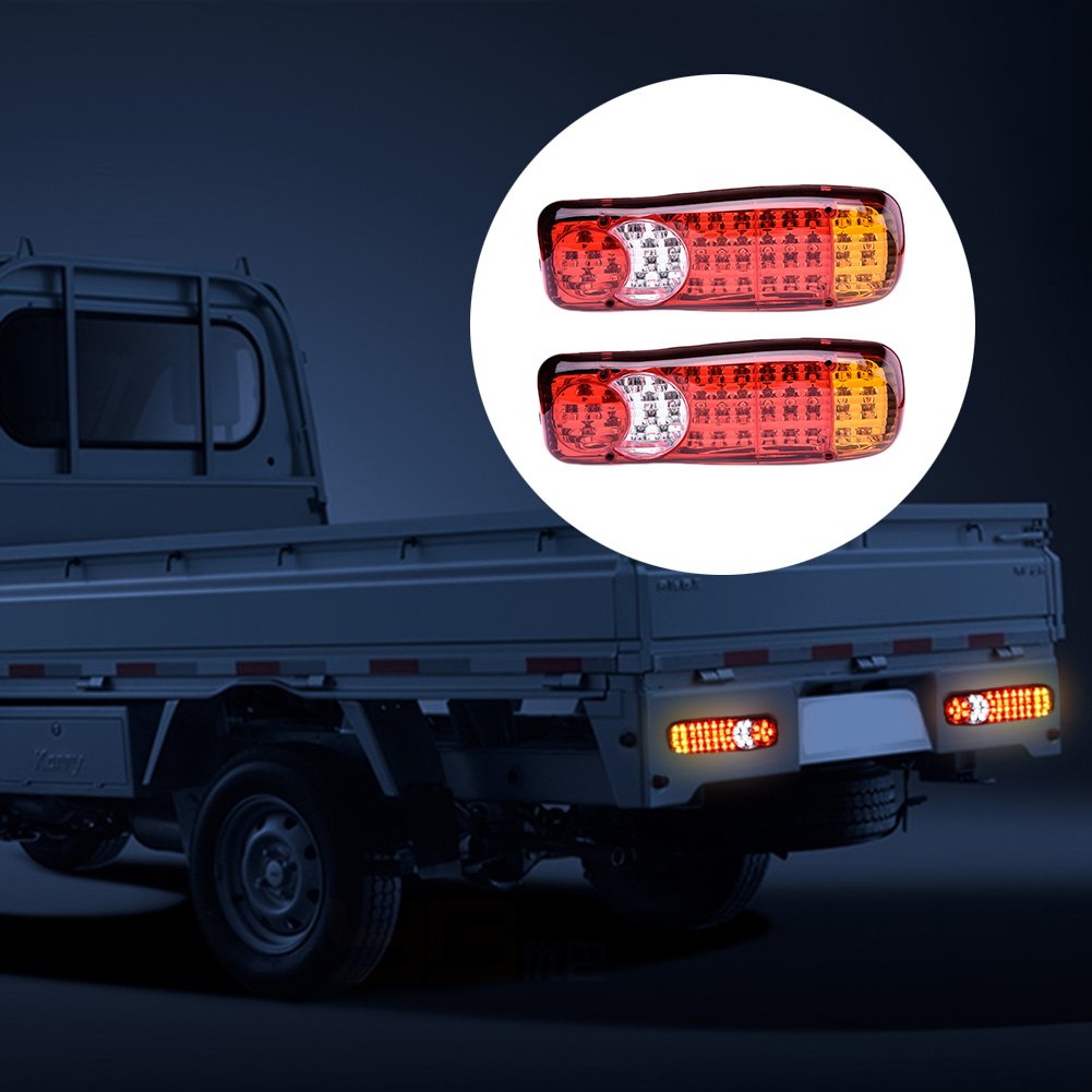 2pcs 12 V 46 LED Remolque Truck Stop Trasero Luz Trasera Precaución Luz 2pcs 12 V 46 LED Remolque Truck Stop Trasero Luz Trasera Precaución Luz