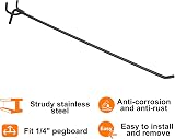 sourcing map 60pcs 12" Stainless Steel Pegboard Hooks J-Shape Wall Mount view 5