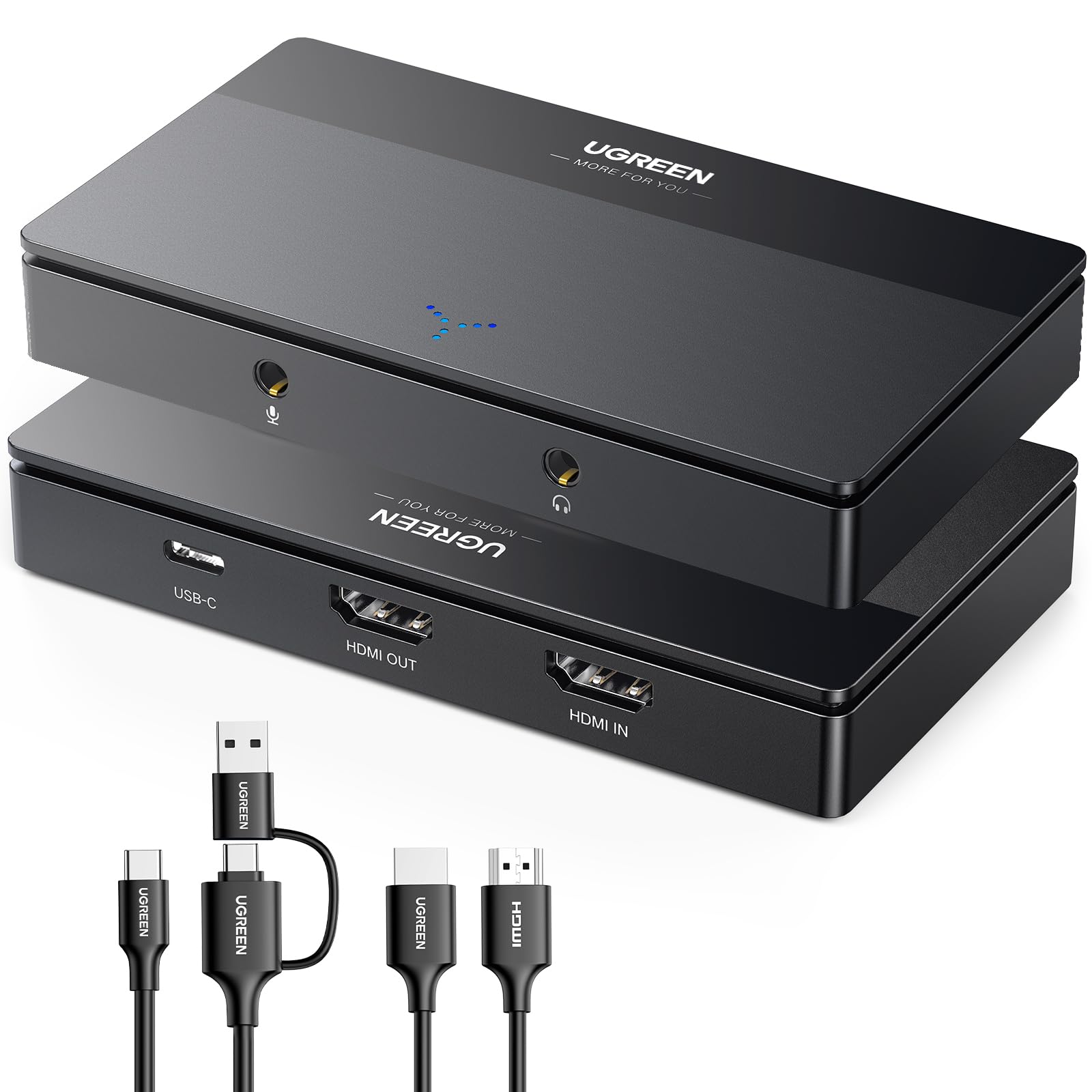 UGREEN 4K HDMI キャプチャーボード パススルー機能 4K@60Hz /1080P 60Hz 低遅延 ゲーム実況生配信 会議 ライブ配信 録画 画面共有 Switch PS5/PS4 Xbox Wiiu対応 Mac/Windows/Linux/Android/iPad OS17に適用商品画像