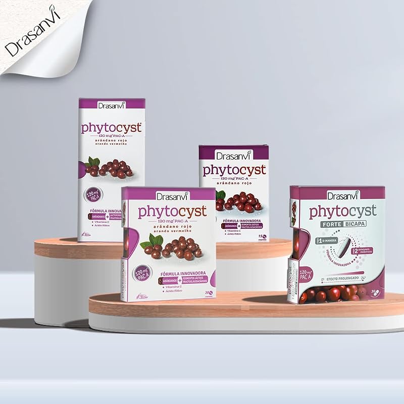 Drasanvi PHYTOCYST con Arándano Rojo Americano 120 mg PAC-A | para el Sistema Inmunitario y Urinario| con Arándano Rojo y Vitamina C | 30 Comprimidos — foto 6 de 6