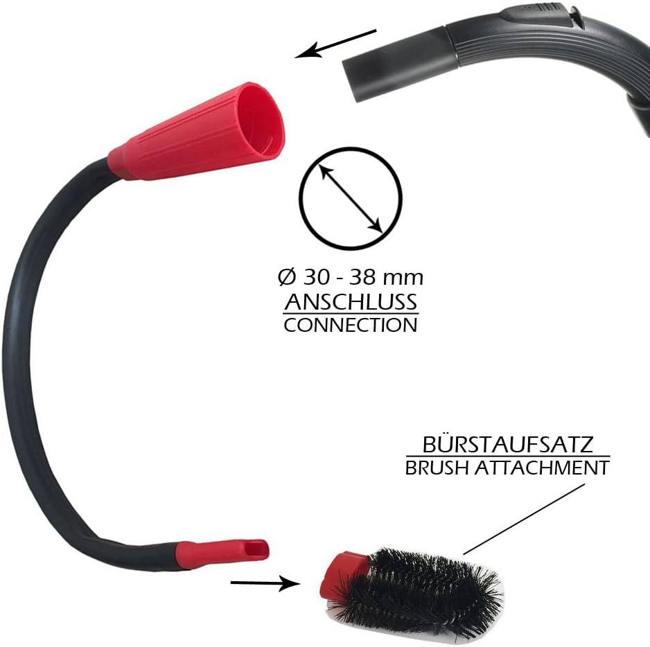 Tubo Flessibile Per Aspirapolvere, 2 M, Con Manico A