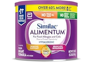 Similac Alimentum With 2'-FL HMO Hypoallergenic Infant Formula, for Food Allergies and Colic Due to Protein Sensitivity, Baby Formula Powder, 19.8-oz Value Can
