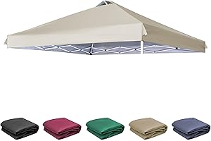 SCOCANOPY Replacement Top with Air Vent for 12x12 Canopy Frame, Canopy Cover ONLY, (Beige)