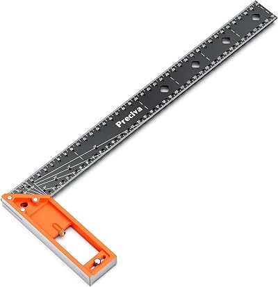 Preciva Carpenter Square Tool 16In/400mm Stainless Steel Angle Ruler