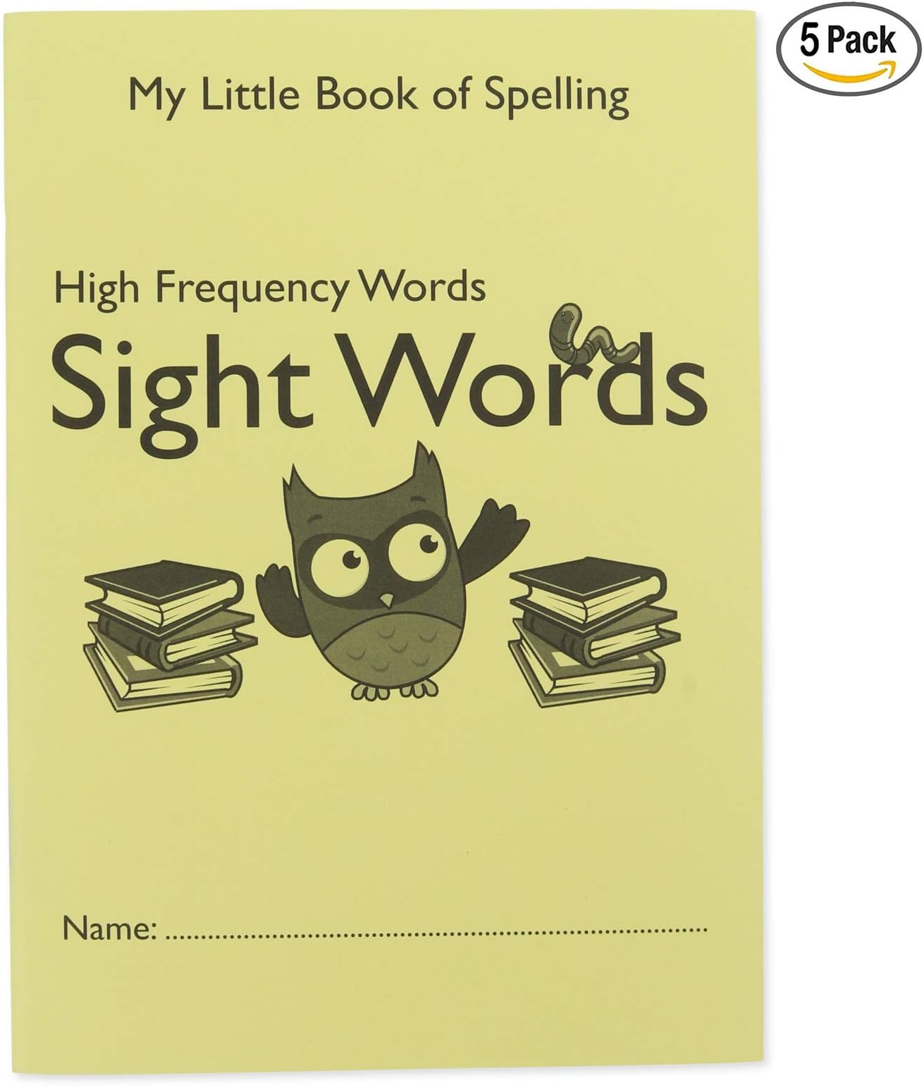 5 of DSC Publishing 300 High Frequency Spelling words - practice workbook, teaching resources, key stage 1 spelling for kids, dyslexia friendly books for children learning. Spelling exercise books