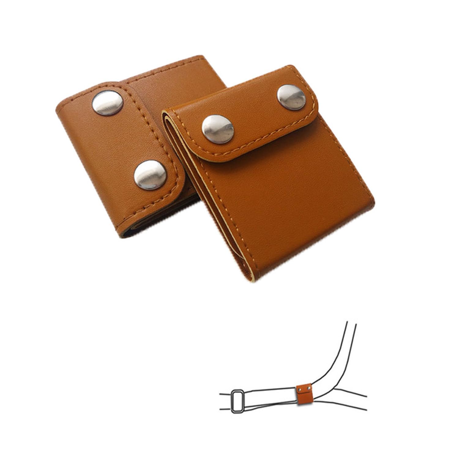 2 Pieces Belt Strap Safety Shoulder, Seat Belt Adjuster, PU Car Seatbelt Clips, Universal Comfort Shoulder Neck Strap Positioner for All Kind of Vehicles, Cars, Trucks (Yellow)