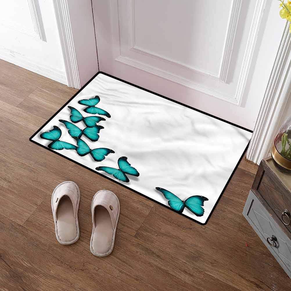 Custom&blanket Front Door Mat Turquoise Personalized Door