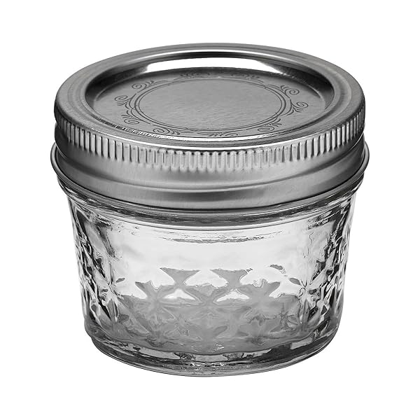 BALL 1440080400 4 OZ REGULAR MOUTH QUILTED CRYSTAL JELLY JAR WITH LIDS & BANDS 12 COUNT
