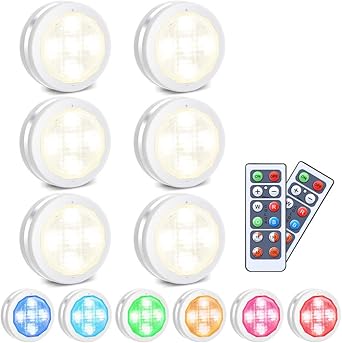 Rgb Schrankleuchten Led Nachtlicht Mit Fernbedienung 6er Kabinett Beleuchtung 10 Dimmstufen 4 Timing Funktion Batteriebetrieben Fur Innendekoration Kleiderschrank Schrank Lichter Weihnachten Solmore Amazon De Beleuchtung