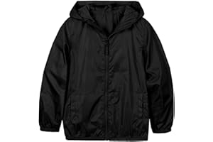 SNOW DREAMS Boys Rain Jackets Lighweight Spring Jacket Raincoat Waterproof Rain Coats Windbreaker