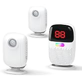 PILSAMAS Bed Alarms for Elderly Dementia Patients, Motion Sensor Pager Set | Sensor ID display, Clip-on caregiver pager, 1000ft range, No month fee, Motion activated alarm for fall &amp; room exit alerts