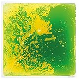 Surfloor New, Bright & Cosmic Colored Liquid Tile, Green/Yellow, 19.5 X 19.5